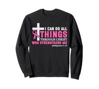 Je Peux Tout Faire grâce à la Sensibilisation au Cancer du Sein par Le Christ Sweatshirt
