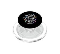 Je Peux Tout Faire grâce au Christ Qui me fortifie PopSockets PopGrip pour MagSafe