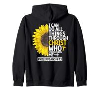 Je Peux Tout Faire par Le Christ (Philippiens 4, Verset 13) Sweat à Capuche