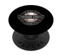 Je Peux Tout par Christ Philippiens Baseball PopSockets PopGrip Adhésif