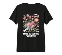 Je Pique Fort mais Je Souris Plus Fort T-Shirt Haut de Gamme