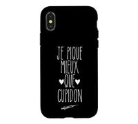 Je Pique Mieux Que Cupidon Humour Infirmier Infirmière Coque pour iPhone X/XS