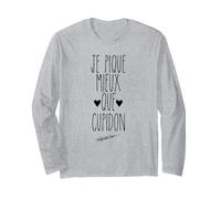Je Pique Mieux Que Cupidon Humour Infirmier Infirmière Manche Longue