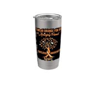 Je Porte De L Orange Pour Un Ami Formidable CRPS Mode Gobelet isotherme en acier inoxydable double paroi