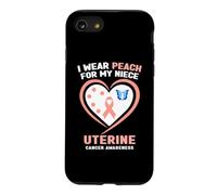 Je Porte de la pêche pour ma nièce Sensibilisation au Cancer de l'utérus Coque pour iPhone SE (2020) / 7/8