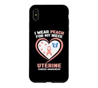 Je Porte de la pêche pour ma nièce Sensibilisation au Cancer de l'utérus Coque pour iPhone XS Max