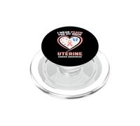 Je Porte de la pêche pour ma nièce Sensibilisation au Cancer de l'utérus PopSockets PopGrip pour MagSafe