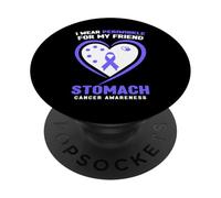 Je Porte de la pervenche pour Mon ami Sensibilisation au Cancer de l'estomac PopSockets PopGrip Adhésif