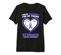 Je Porte de la pervenche pour Mon ami Sensibilisation au Cancer de l'estomac T-Shirt Haut de Gamme