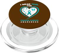 Je Porte de la Sarcelle pour la Sensibilisation au Cancer de l'ovaire PopSockets PopGrip pour MagSafe