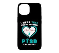 Je Porte de la Sarcelle pour Mon Mari Sensibilisation au SSPT Coque pour iPhone 15
