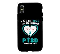 Je Porte de la Sarcelle pour Mon Mari Sensibilisation au SSPT Coque pour iPhone X/XS