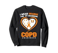 Je Porte de l'orange pour la Sensibilisation à la MPOC de Mon Petit-Fils Sweatshirt