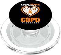 Je Porte de l'orange pour la Sensibilisation à la MPOC pour Mon Beau-frère PopSockets PopGrip pour MagSafe
