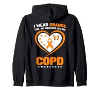 Je Porte de l'orange pour la Sensibilisation à la MPOC pour Mon Beau-frère Sweat à Capuche