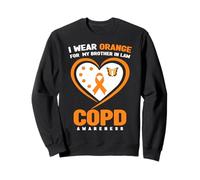 Je Porte de l'orange pour la Sensibilisation à la MPOC pour Mon Beau-frère Sweatshirt