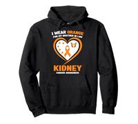 Je Porte de l'orange pour la Sensibilisation au Cancer du Rein de Mon Beau-frère Sweat à Capuche