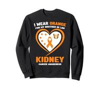 Je Porte de l'orange pour la Sensibilisation au Cancer du Rein de Mon Beau-frère Sweatshirt