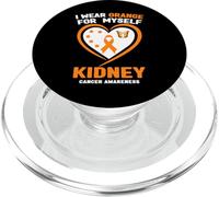 Je Porte de l'orange pour Moi-même Sensibilisation au Cancer du Rein PopSockets PopGrip pour MagSafe
