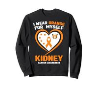 Je Porte de l'orange pour Moi-même Sensibilisation au Cancer du Rein Sweatshirt