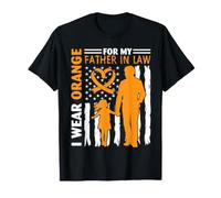 Je Porte de l'orange pour Mon Beau-père American Support Daddy T-Shirt