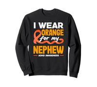 Je Porte de l'orange pour Mon Neveu Mois de Sensibilisation au TDAH Sweatshirt