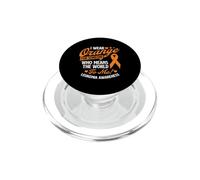 Je Porte de l'orange pour Quelqu'un - Sensibilisation à la leucémie PopSockets PopGrip pour MagSafe