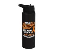 Je porte de l'orange pour quelqu'un - Sensibilisation à la leucémie Stainless Steel Insulated Water Bottle