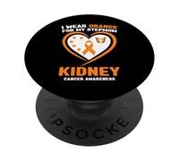 Je Porte de l'orange pour sensibiliser ma Belle-mère au Cancer du Rein PopSockets PopGrip Adhésif