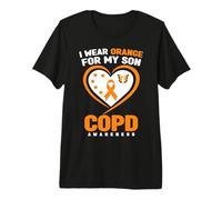 Je Porte de l'orange pour sensibiliser Mon Fils à la BPCO T-Shirt Haut de Gamme