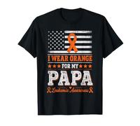 Je Porte de l'orange pour sensibiliser Mon père à la leucémie T-Shirt
