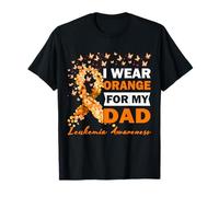 Je porte de l'orange pour sensibiliser mon père au cancer de la leucémie T-Shirt