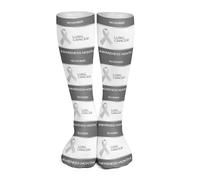 Je porte des chaussettes blanches pour le mois de sensibilisation au cancer du poumon. Chaussettes de sport pour femmes et hommes. Chaussettes longues respirantes pour la course à pied, le sport et le