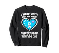 Je Porte du Blanc pour ma Sensibilisation à l'ostéoporose de nièce Sweatshirt