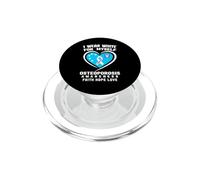 Je Porte du Blanc pour Moi-même Sensibilisation à l'ostéoporose PopSockets PopGrip pour MagSafe