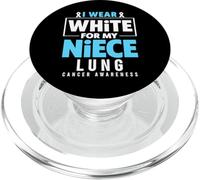 Je Porte du Blanc pour sensibiliser ma nièce au Cancer du poumon PopSockets PopGrip pour MagSafe