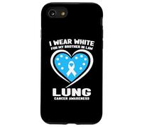 Je Porte du Blanc pour sensibiliser Mon Beau-frère au Cancer du poumon Coque pour iPhone SE (2020) / 7/8