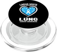 Je Porte du Blanc pour sensibiliser Mon Beau-frère au Cancer du poumon PopSockets PopGrip pour MagSafe