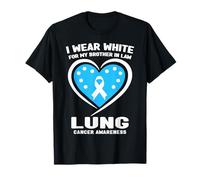 Je Porte du Blanc pour sensibiliser Mon Beau-frère au Cancer du poumon T-Shirt