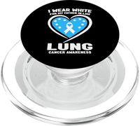 Je Porte du Blanc pour sensibiliser Mon Beau-père au Cancer du poumon PopSockets PopGrip pour MagSafe