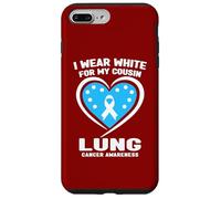 Je Porte du Blanc pour sensibiliser Mon Cousin au Cancer du poumon Coque pour iPhone 7 Plus/8 Plus