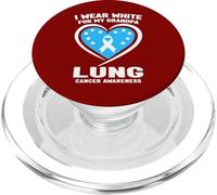 Je Porte du Blanc pour sensibiliser Mon Grand-père au Cancer du poumon PopSockets PopGrip pour MagSafe