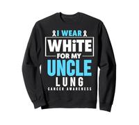Je Porte du Blanc pour sensibiliser Mon Oncle au Cancer du poumon Sweatshirt