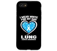 Je Porte du Blanc pour sensibiliser Mon père au Cancer du poumon Coque pour iPhone SE (2020) / 7/8