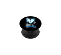Je Porte du Bleu Clair pour la Sensibilisation à l'asthme et aux Allergies PopSockets PopGrip Adhésif