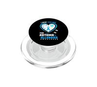 Je Porte du Bleu Clair pour la Sensibilisation à l'asthme et aux Allergies PopSockets PopGrip pour MagSafe