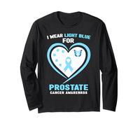 Je Porte du Bleu Clair pour la Sensibilisation au Cancer de la Prostate Manche Longue