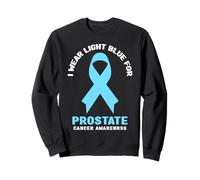 Je Porte du Bleu Clair pour la Sensibilisation au Cancer de la Prostate Sweatshirt