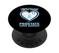 Je Porte du Bleu Clair pour sensibiliser Mon ami au Cancer de la Prostate PopSockets PopGrip Adhésif