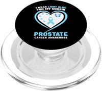 Je Porte du Bleu Clair pour sensibiliser Mon Cousin au Cancer de la Prostate PopSockets PopGrip pour MagSafe